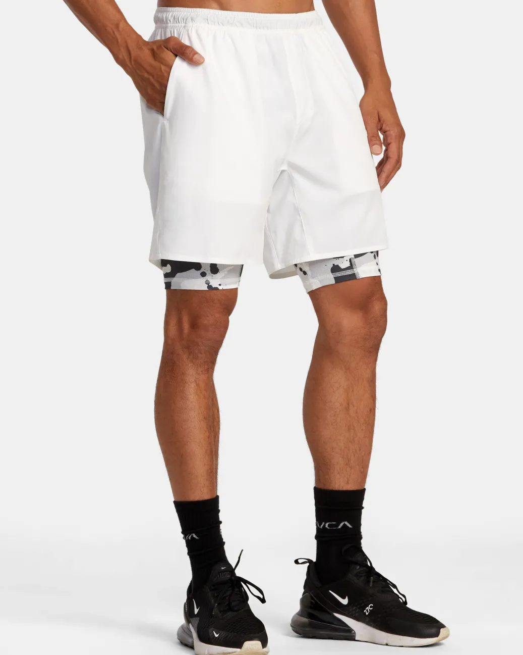 RVCA Athletic Shorts|Athletic Shorts>BEDWIN X STASH TRAIN 2-IN-1 SHORTS