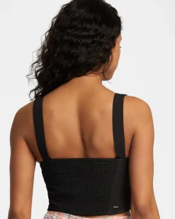 Women RVCA Tops>BELLA SMOCKED TANK