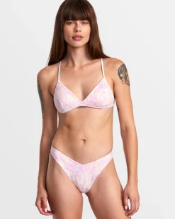 Women RVCA Bikini Tops|Bikini Tops>BLURRED CROSSBACK TRIANGLE BIKINI TOP