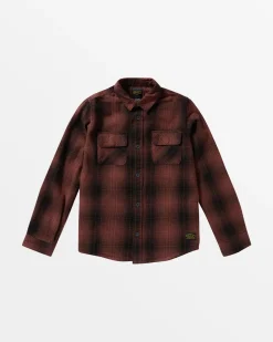 BOY RVCA Shirts / Flannels>BOYS DAYSHIFT FLANNEL LONG SLEEVE SHIRT