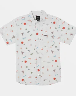 BOY RVCA Shirts / Flannels>BOYS LUKE P SHORT SLEEVE SHIRT