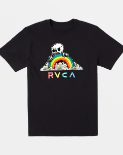BOY RVCA Tees / Tanks>BOYS RAINBOW SKULL TEE