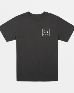 BOY RVCA Tees / Tanks>BOYS VA ATW PALM SHORT SLEEVE TEE