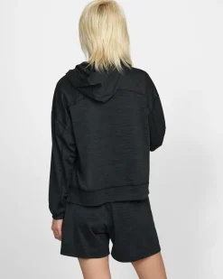 Women RVCA Workout Tops|Tees / Tanks>C-ABLE CROPPED WORKOUT HOODIE