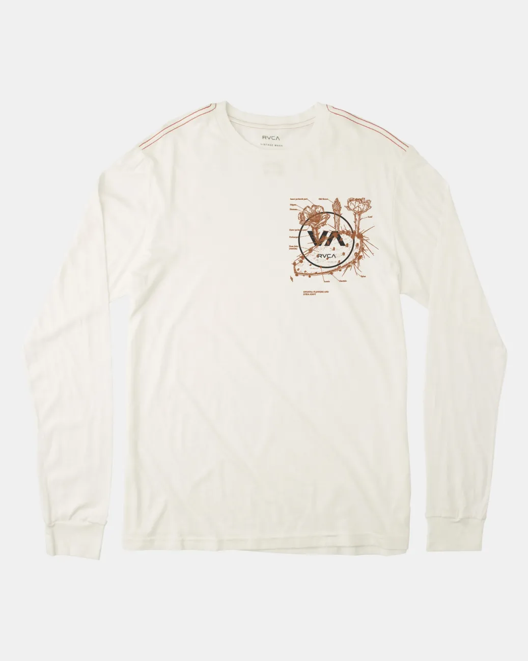 RVCA Tees / Tanks>CACTUSCEA LONG SLEEVE TEE