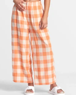 Women RVCA Pants>CALLUM PRINTED WIDE LEG PANTS