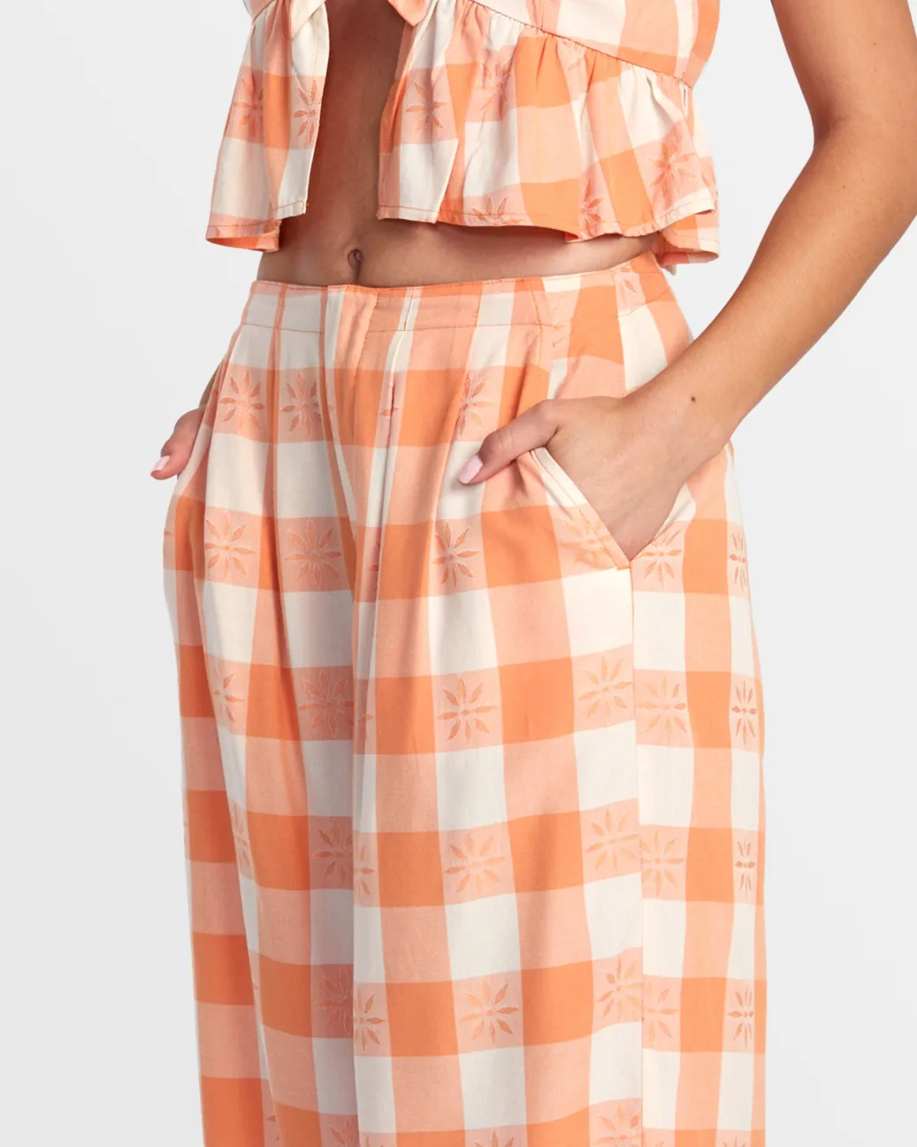 Women RVCA Pants>CALLUM PRINTED WIDE LEG PANTS