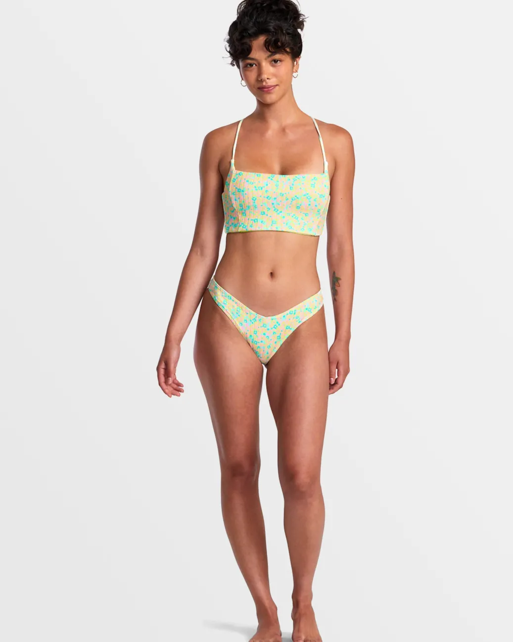 Women RVCA Bikini Tops|Bikini Tops>CONFETTI STRAPPY CROP BIKINI TOP