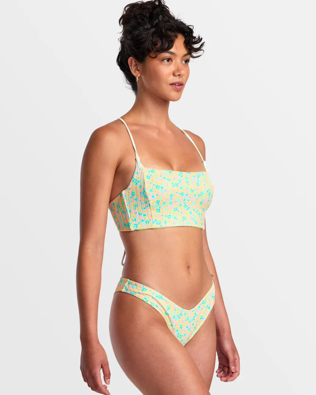 Women RVCA Bikini Tops|Bikini Tops>CONFETTI STRAPPY CROP BIKINI TOP