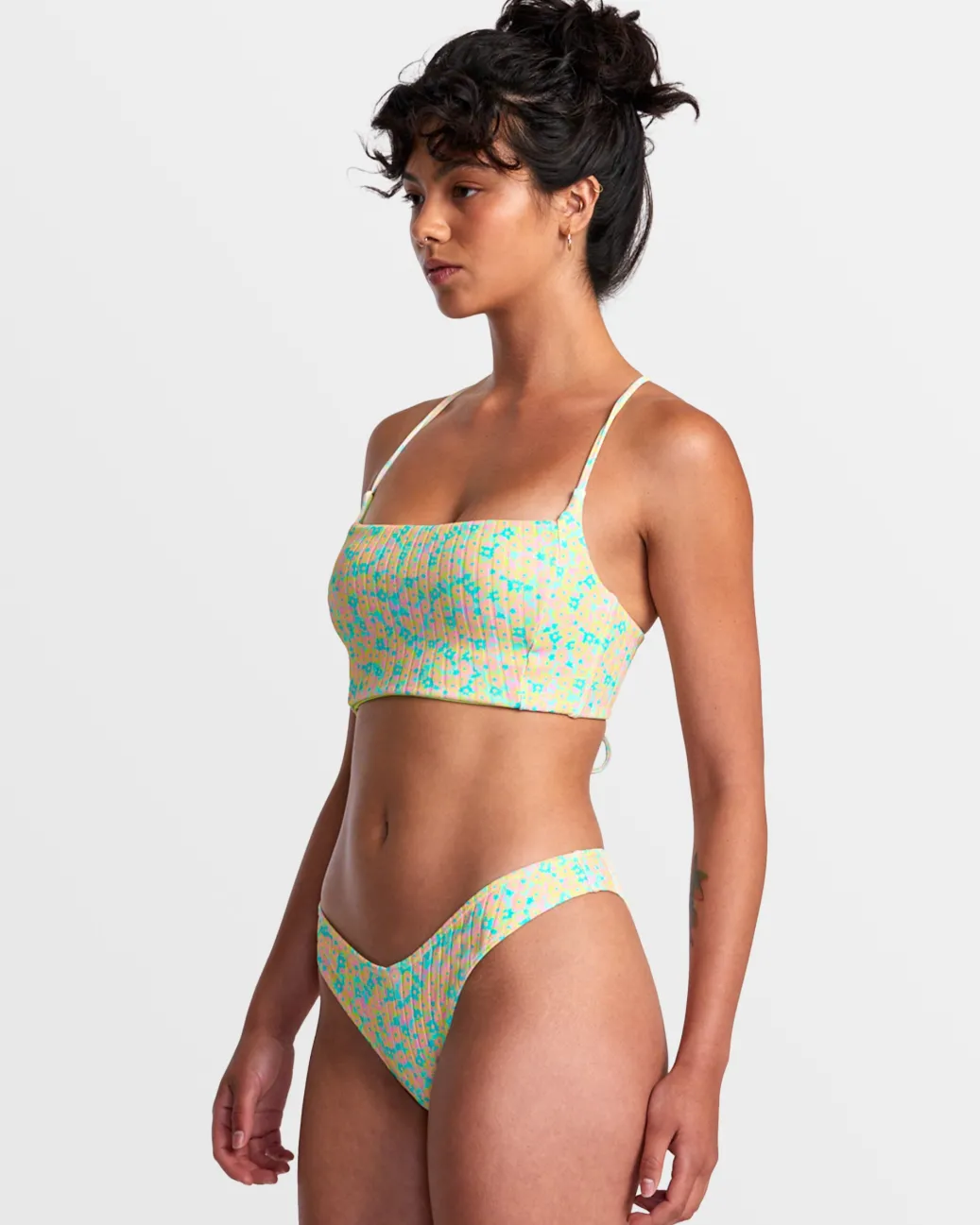 Women RVCA Bikini Tops|Bikini Tops>CONFETTI STRAPPY CROP BIKINI TOP