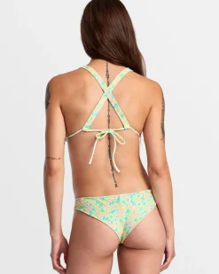 Women RVCA Bikini Tops|Bikini Tops>CONFETTI WIDE CROSSBACK TRIANGLE BIKINI TOP