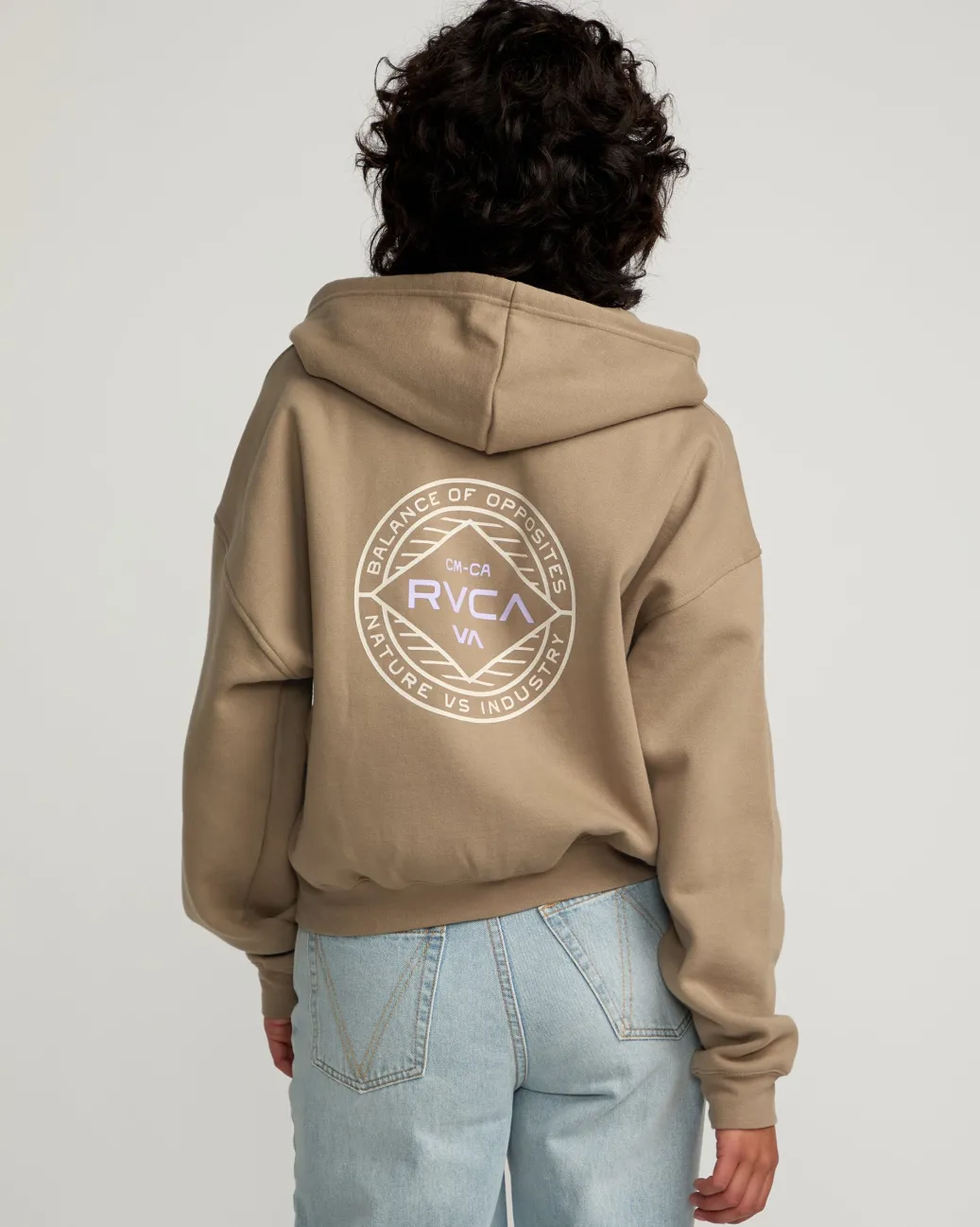 Women RVCA Hoodies / Fleece>COURT ZIP HOODIE