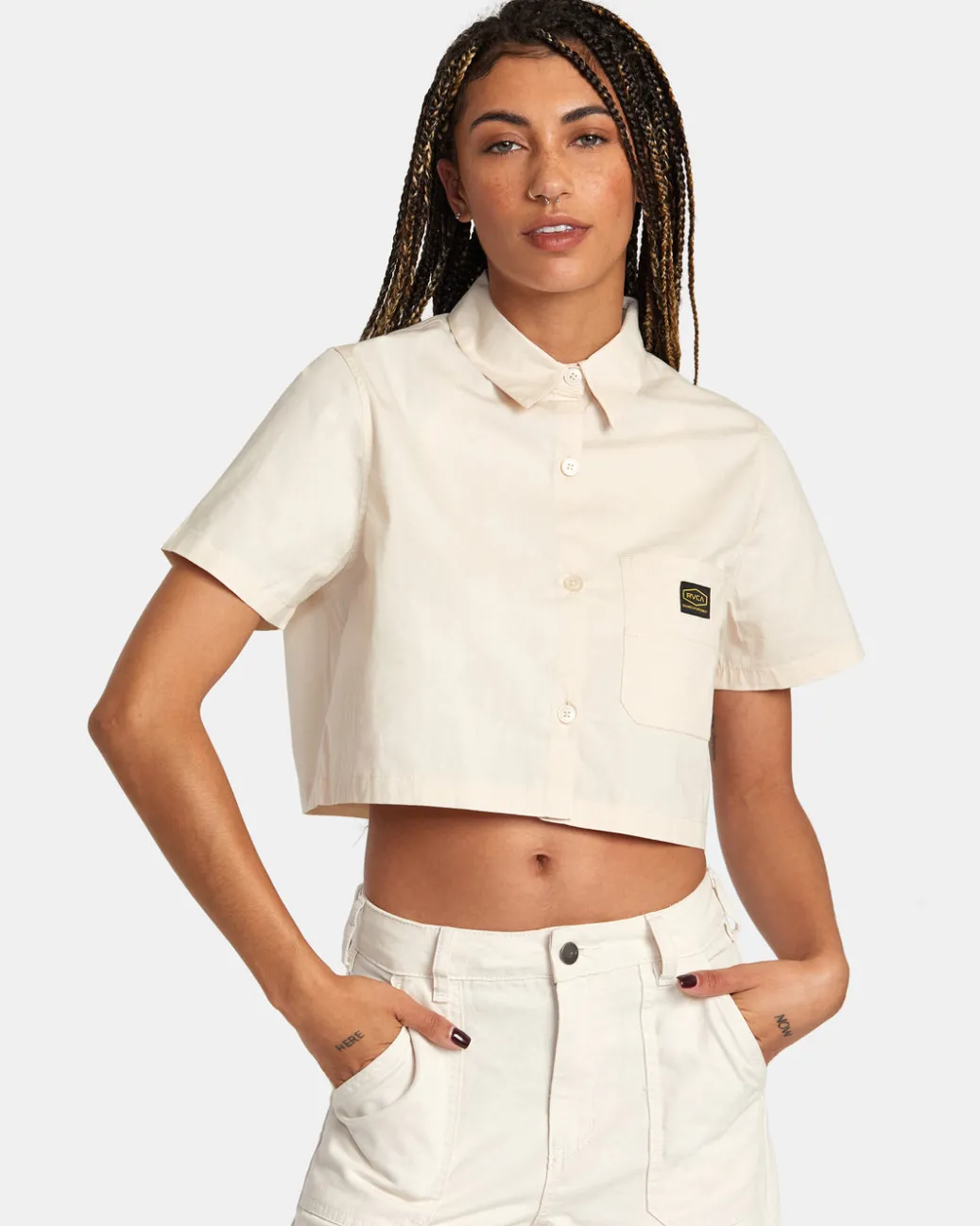 Women RVCA Tops>DAYSHIFT SHORT SLEEVE SHIRT