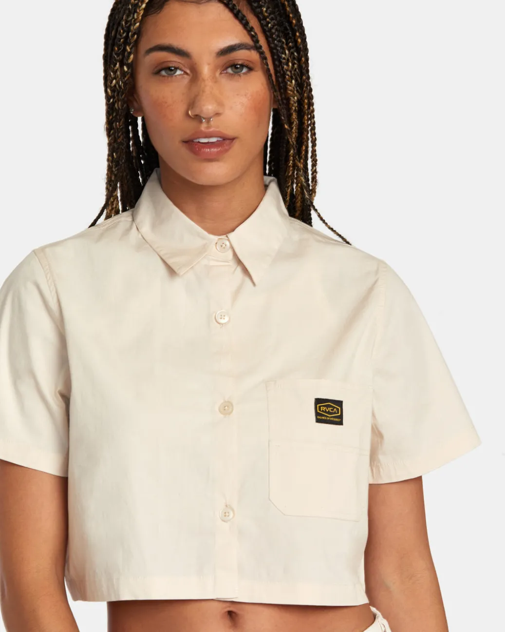 Women RVCA Tops>DAYSHIFT SHORT SLEEVE SHIRT