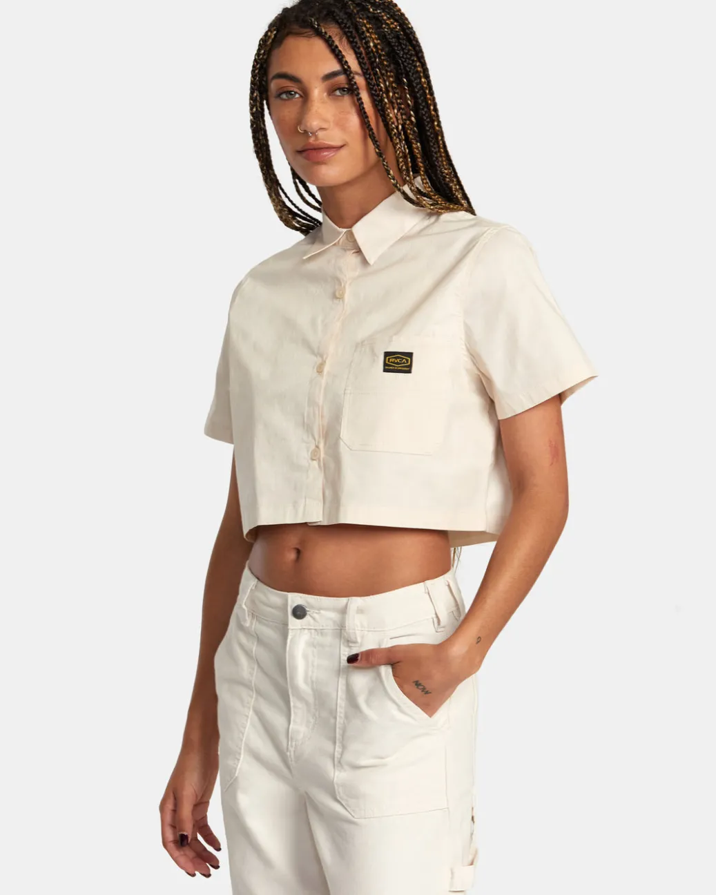 Women RVCA Tops>DAYSHIFT SHORT SLEEVE SHIRT