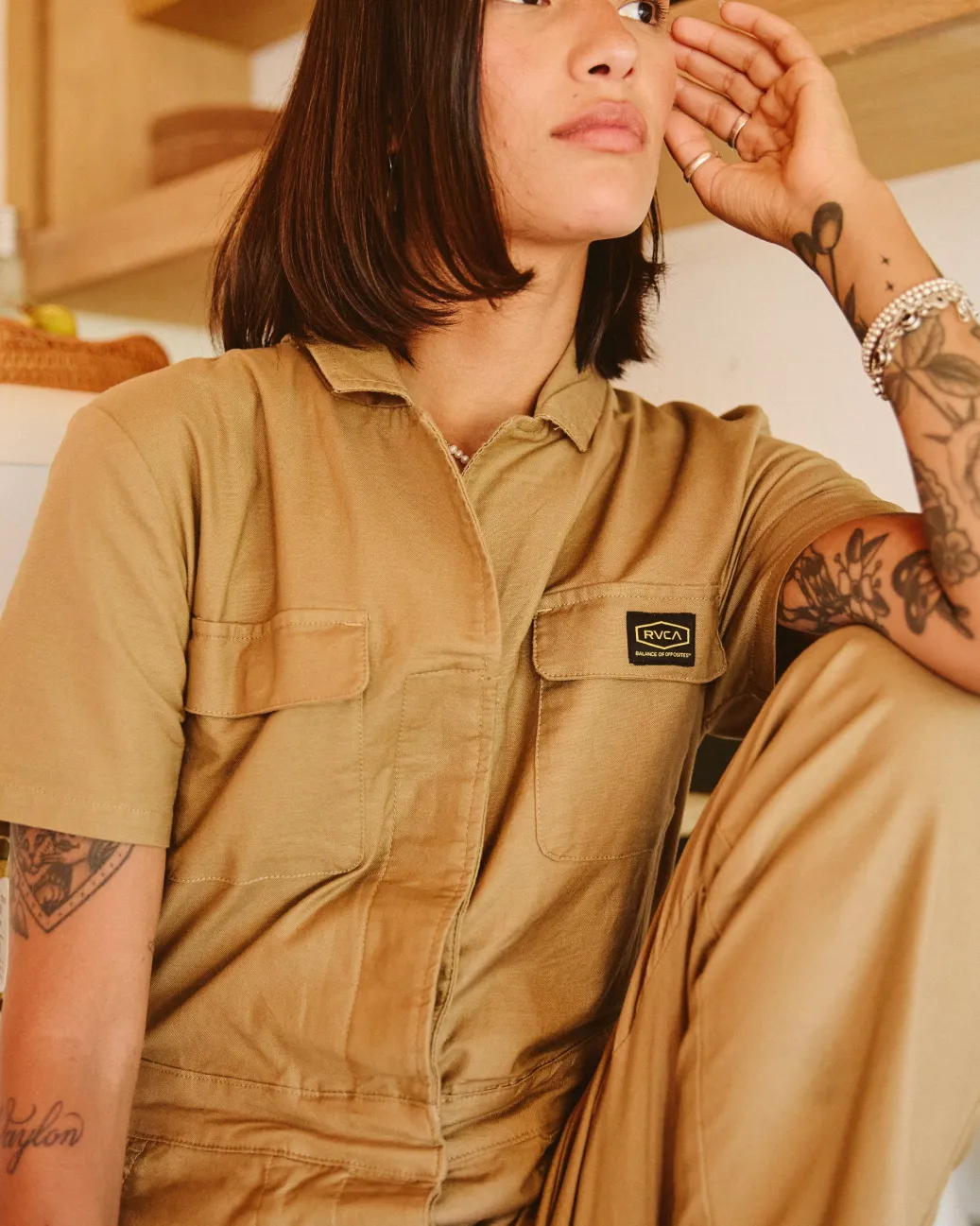Women RVCA Dresses / Rompers>DAYSHIFT WORKWEAR JUMPSUIT