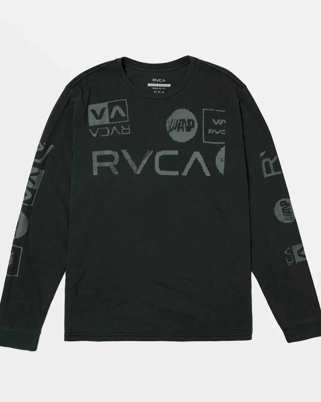 RVCA Tees / Tanks>DOT MATRIX LONG SLEEVE TEE