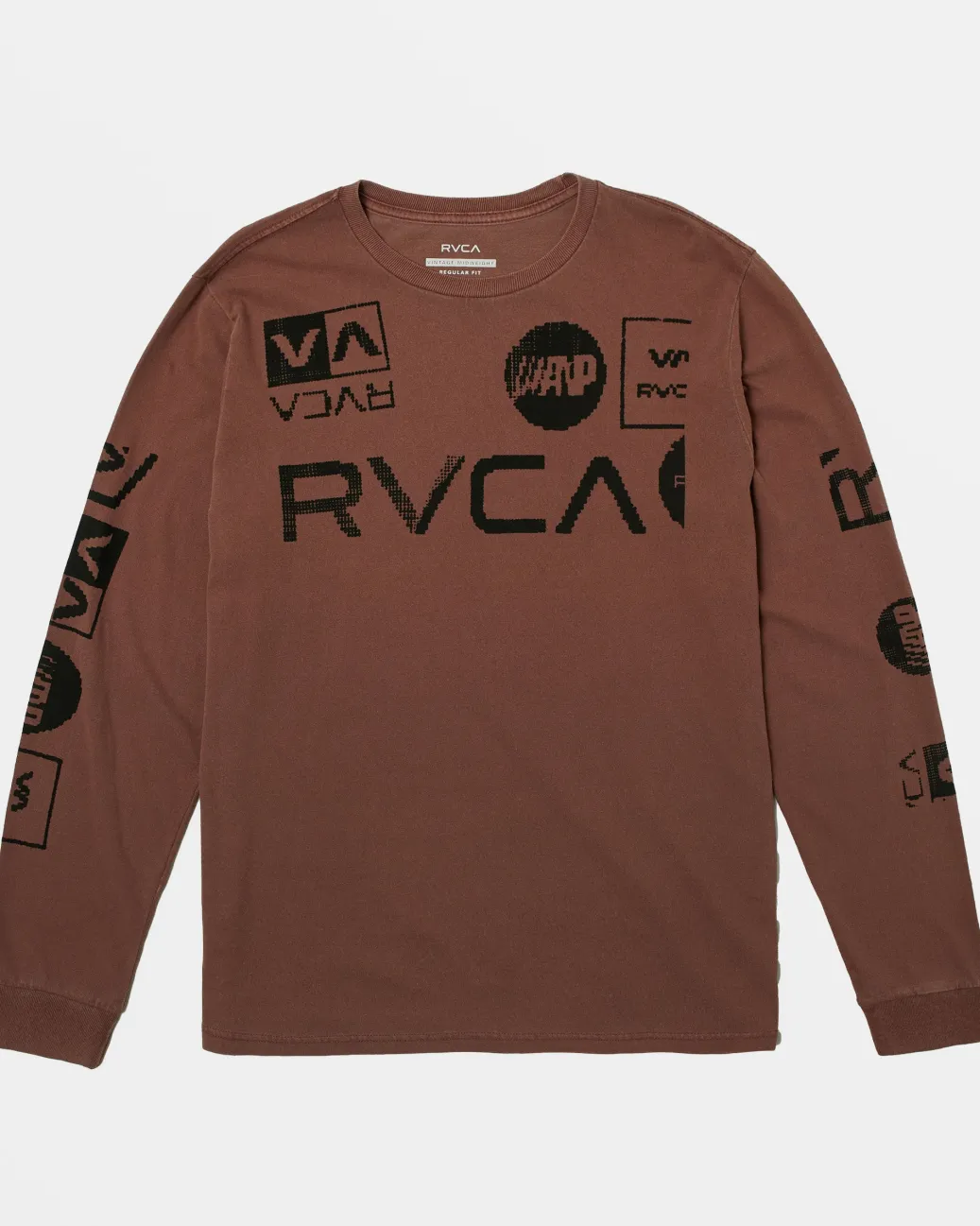 RVCA Tees / Tanks>DOT MATRIX LONG SLEEVE TEE