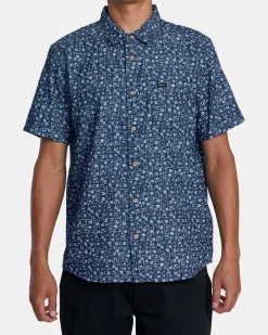 RVCA Shirts / Flannels>FRAME CHAMBRAY SHORT SLEEVE SHIRT