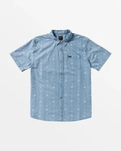 RVCA Shirts / Flannels>FRAME SHORT SLEEVE WOVEN SHIRT