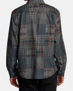 RVCA Shirts / Flannels>FREEMAN CORD PRINT LONG SLEEVE SHIRT