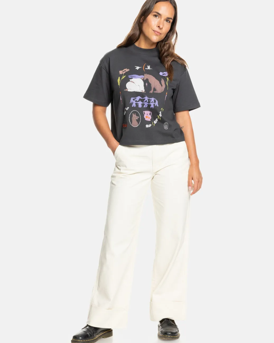 Women RVCA Tees / Tanks>GABRIELLE MONCEAUX KINNEY TEE