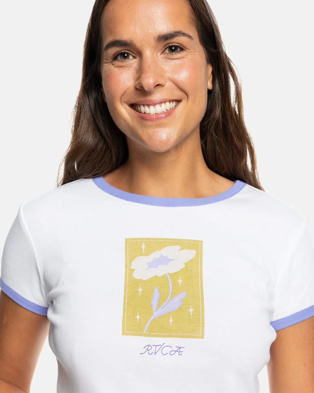 Women RVCA Tees / Tanks>GABRIELLE MONCEAUX RINGER TEE