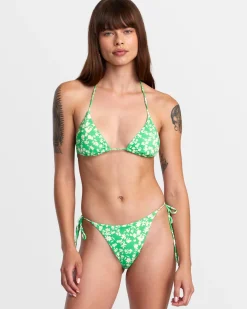 Women RVCA Bikini Bottoms|Bikini Bottoms>GARDEN PARTY SIDE TIE SKIMPY BIKINI BOTTOMS