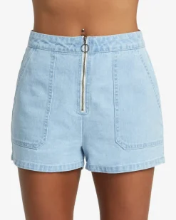 Women RVCA Denim>GOLDIE DENIM SHORTS