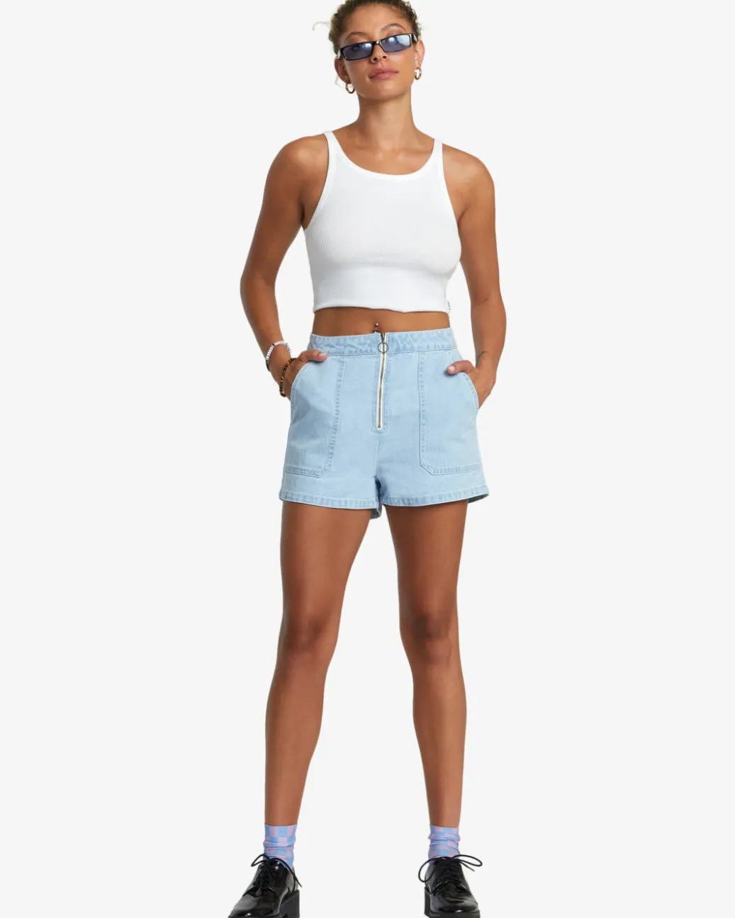 Women RVCA Denim>GOLDIE DENIM SHORTS