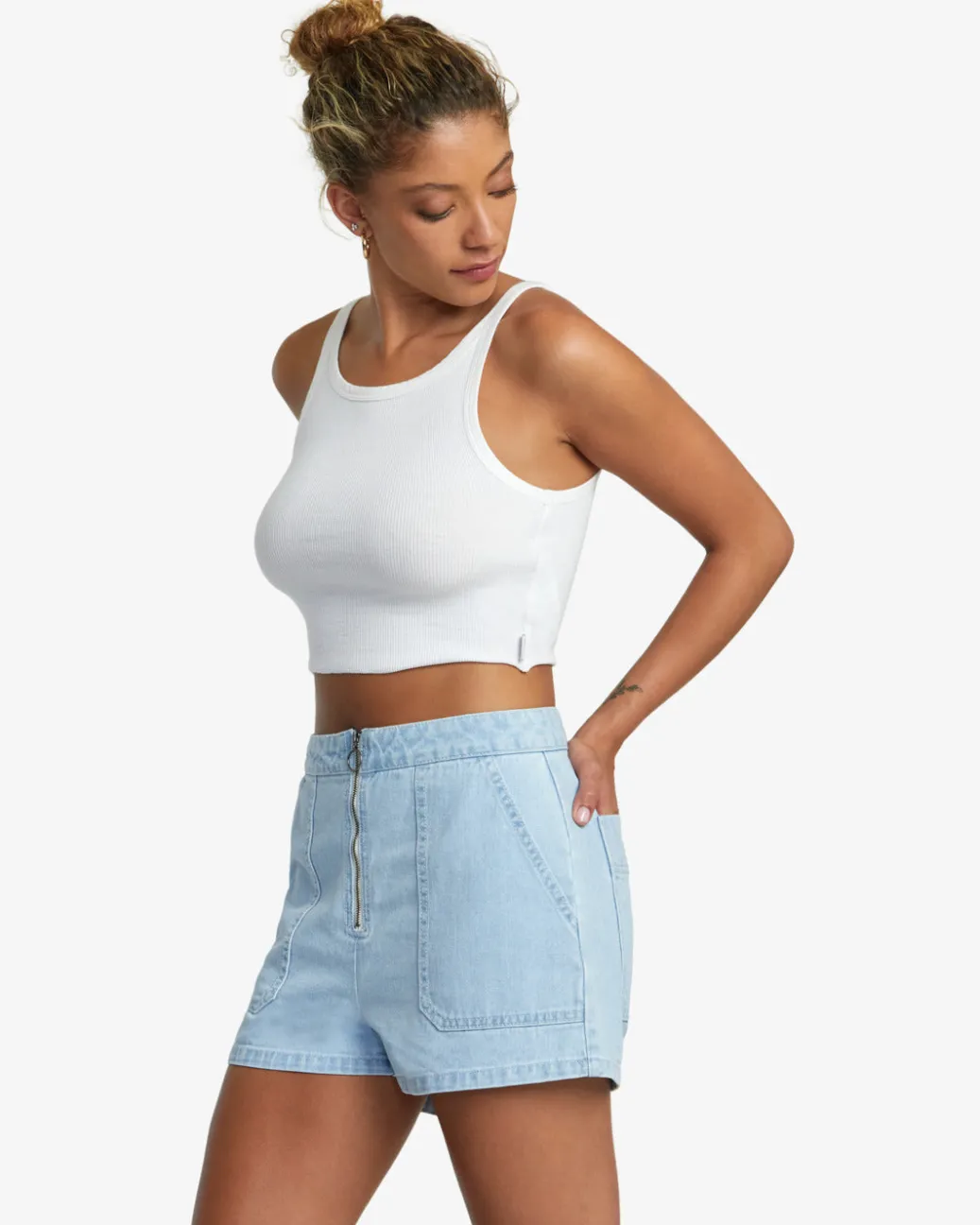 Women RVCA Denim>GOLDIE DENIM SHORTS