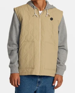 RVCA Jackets>GRANT HOODED PUFFER JACKET