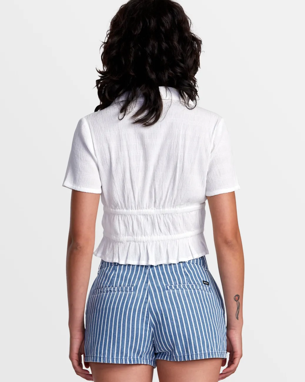 Women RVCA Tops>HARPER FRONT TIE CROPPED TOP