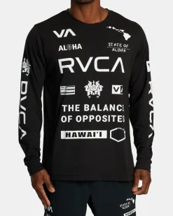 RVCA Workout Shirts|Tees / Tanks>HAWAII ALL BRAND SPORT TECH LONG SLEEVE TEE