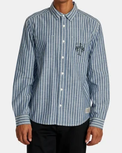 RVCA Shirts / Flannels>INVISIBLE MAN LONG SLEEVE SHIRT