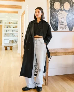 Women RVCA Jackets>INVISIBLE MAN TRENCH COAT