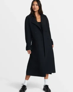 Women RVCA Jackets>INVISIBLE MAN TRENCH COAT