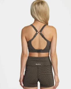 Women RVCA Workout Tops|Sport Bras>JACQUARD HIGH IMPACT BRA