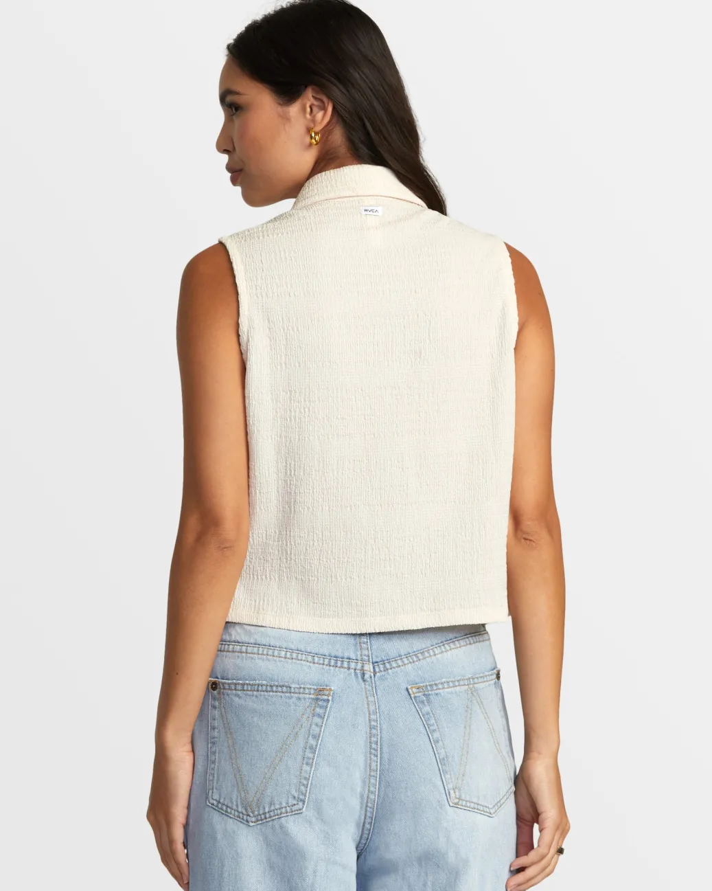 Women RVCA Tops>KLEIN BUTTONED TANK TOP