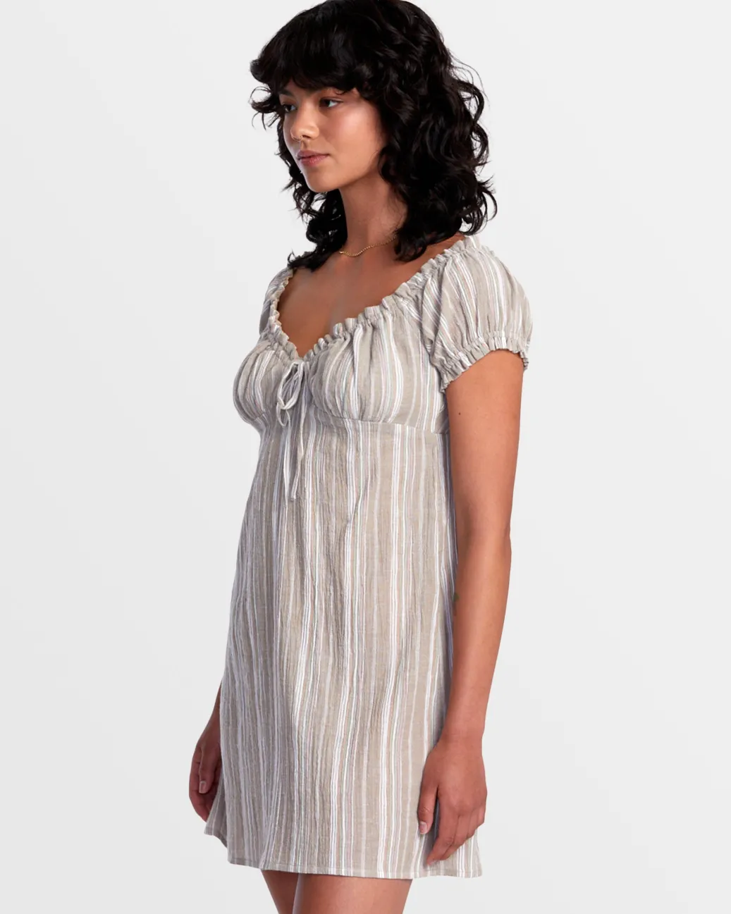 Women RVCA Dresses / Rompers>LEILAH STRIPED MINI DRESS