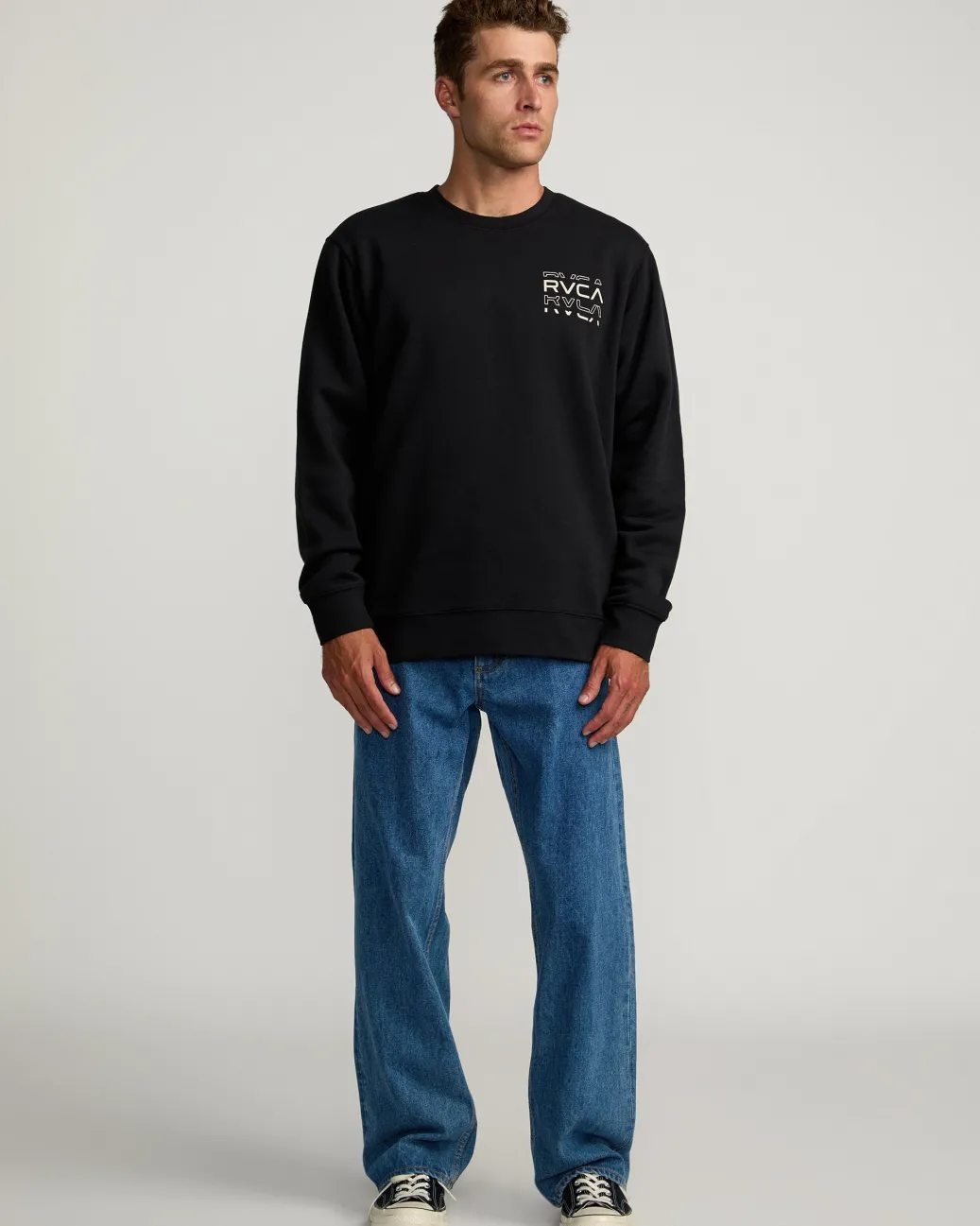 RVCA Hoodies / Sweatshirts|Shirts / Flannels>LOGO SHATTER CREW SWEATSHIRT