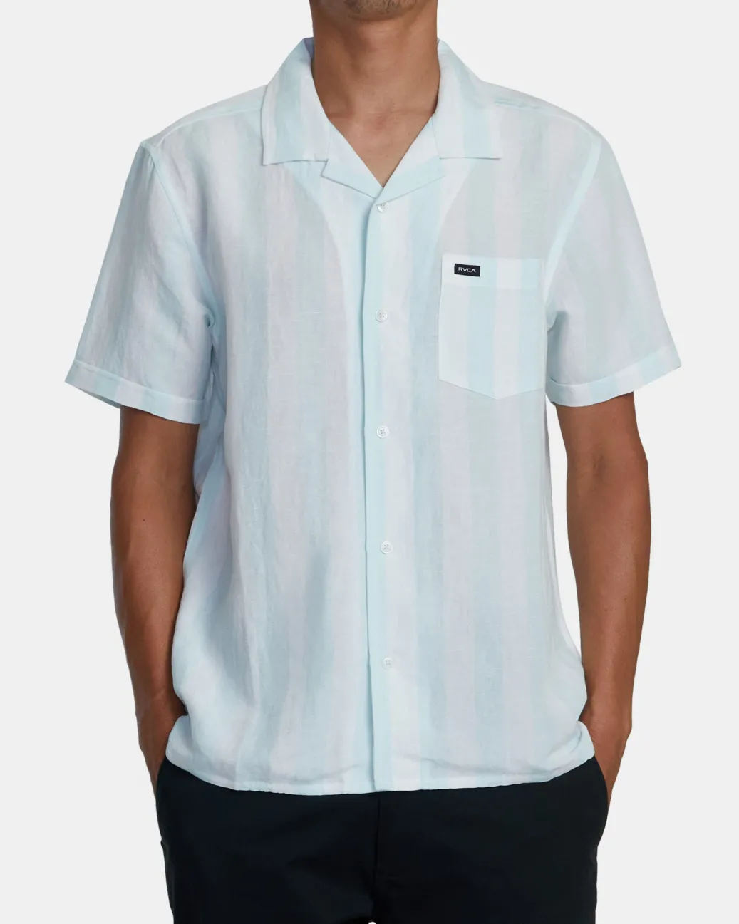 RVCA Shirts / Flannels>LOVE STRIPE SHORT SLEEVE SHIRT