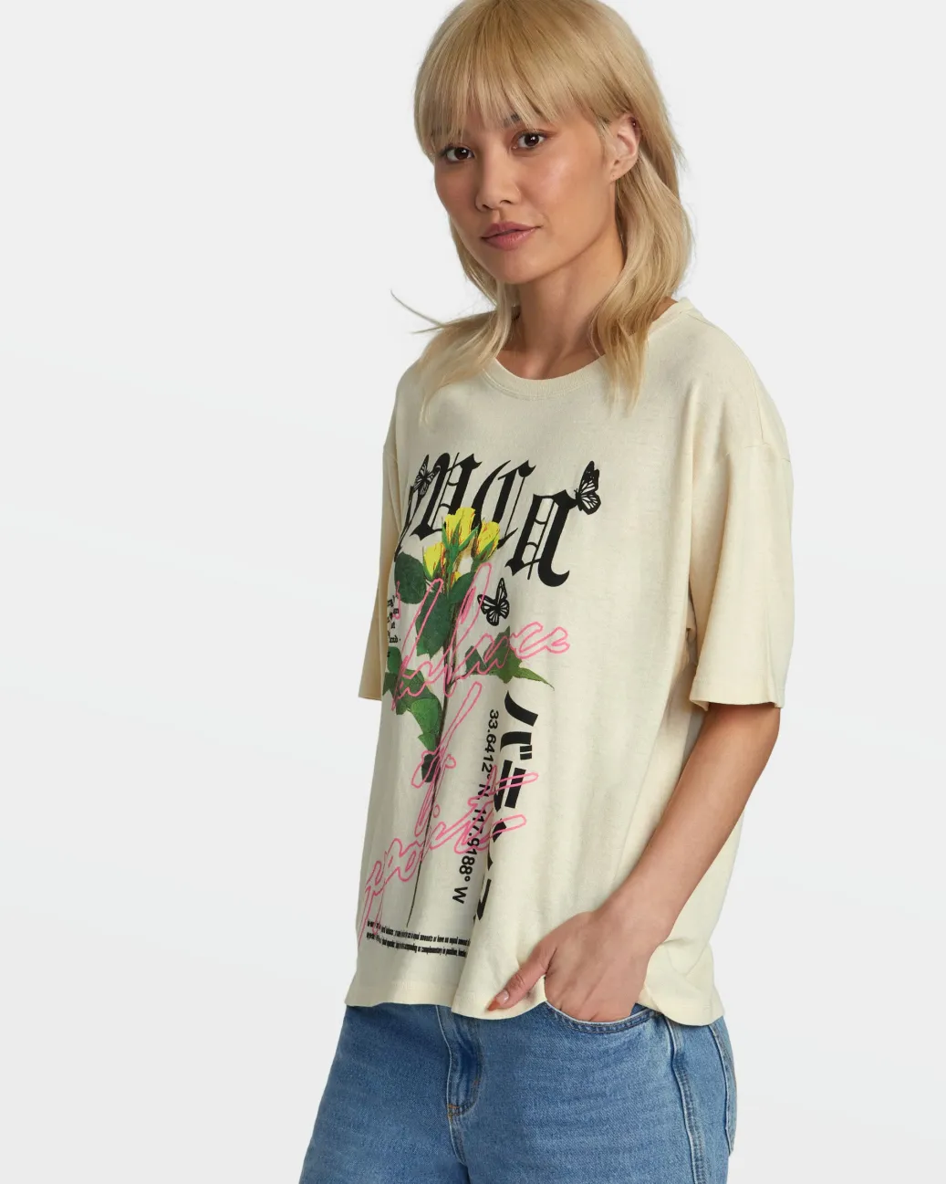 Women RVCA Tees / Tanks>MIDNIGHT KYOTO TEE