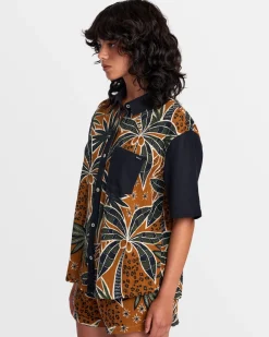 Women RVCA Tops>NAUTI SHIRT SHORT SLEEVE SHIRT