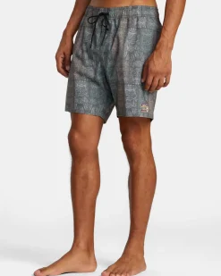 RVCA Boardshorts / Trunks|16"-17" Outseam>OBLOW TAPA ELASTIC WAIST BOARDSHORTS