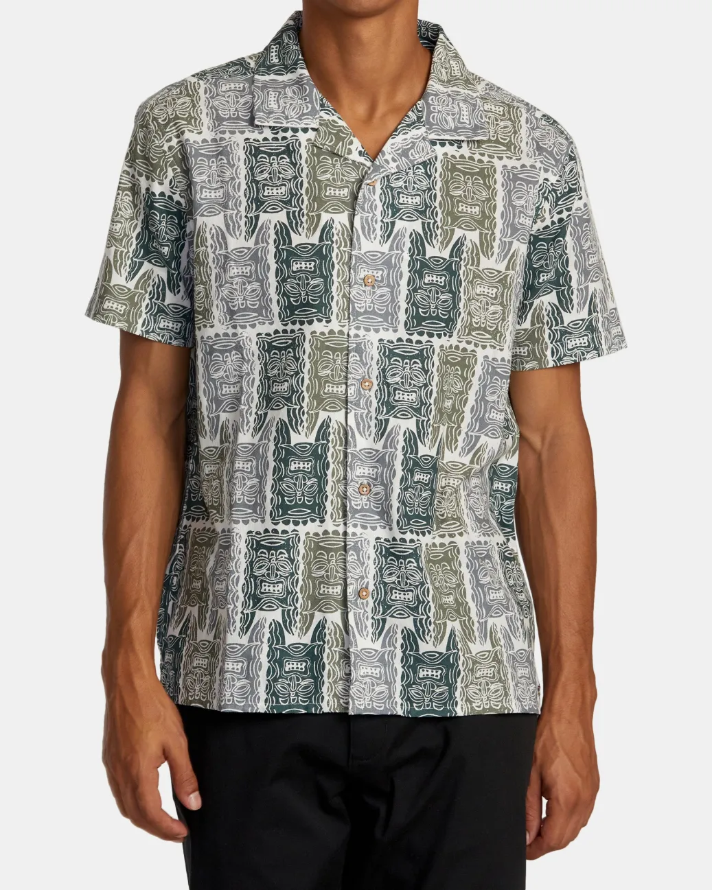 RVCA Shirts / Flannels>OBLOW TAPA SHORT SLEEVE SHIRT