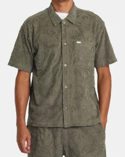 RVCA Shirts / Flannels>PALMS DOWN SHORT SLEEVE SHIRT