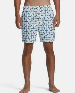 RVCA 16"-17" Outseam>PERRY 17" ELASTIC WAIST BOARDSHORTS