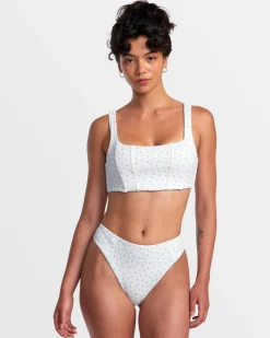 Women RVCA Bikini Bottoms|Bikini Bottoms>POINTE HIGH RISE CHEEKY BIKINI BOTTOMS