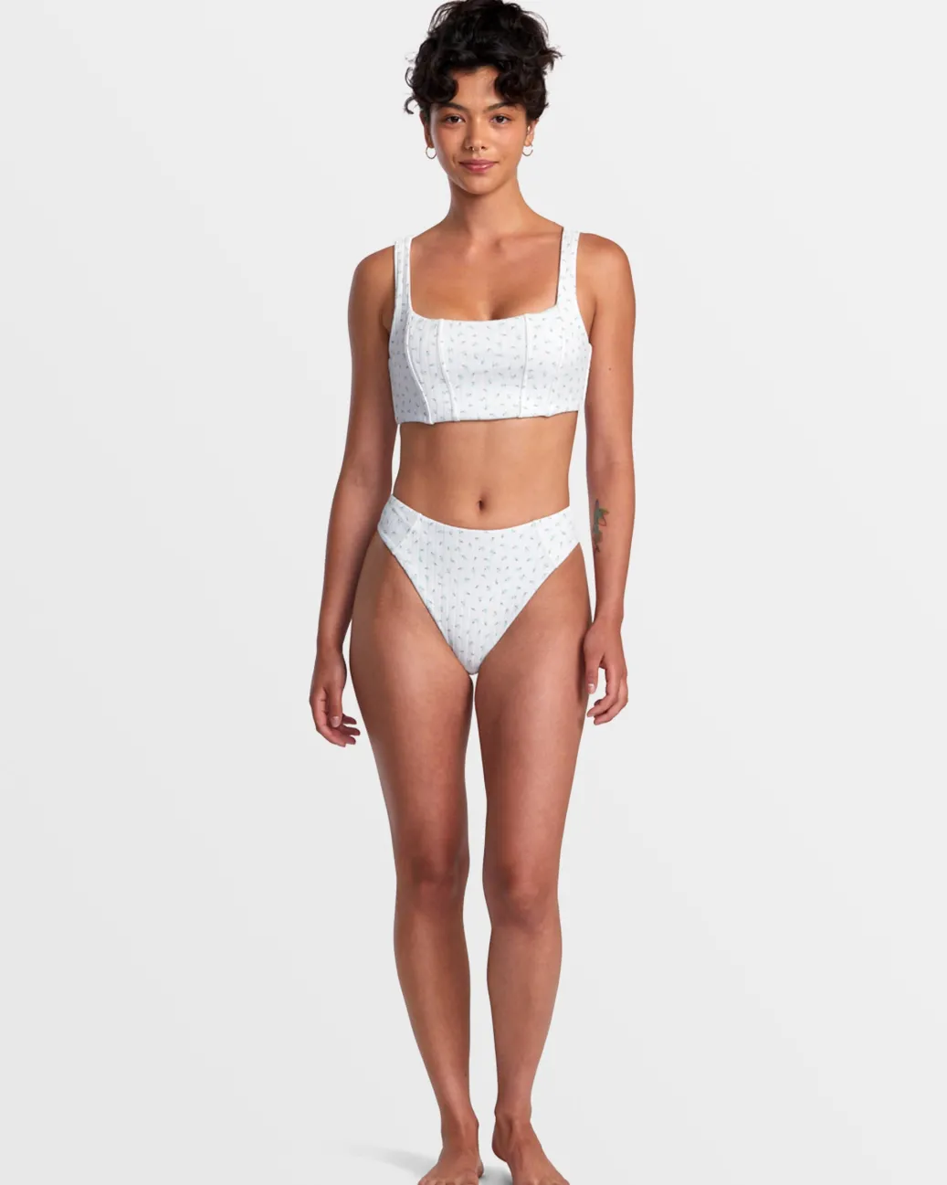 Women RVCA Bikini Bottoms|Bikini Bottoms>POINTE HIGH RISE CHEEKY BIKINI BOTTOMS